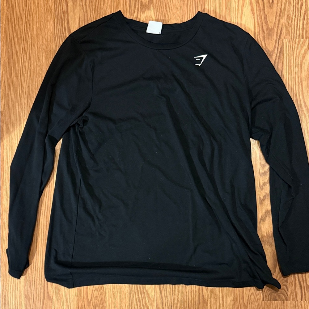 Gymshark Black Long-Sleeve Crew Training Top